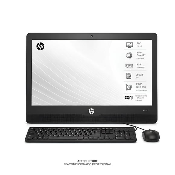AIO HP 400 G2 I3 6th 8GB 256GB - Win11+Office - Reacondicionado Profesional