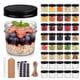 thumbnail image 1 of Frascos Mini Mason De Vidrio 4 Oz Tapas Negras Paquete De 40, 1 of 7