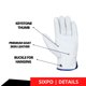 thumbnail image 3 of Guantes de Trabajo SIXPO de Piel de Cabra - Pack de 12 Pares, 3 of 7