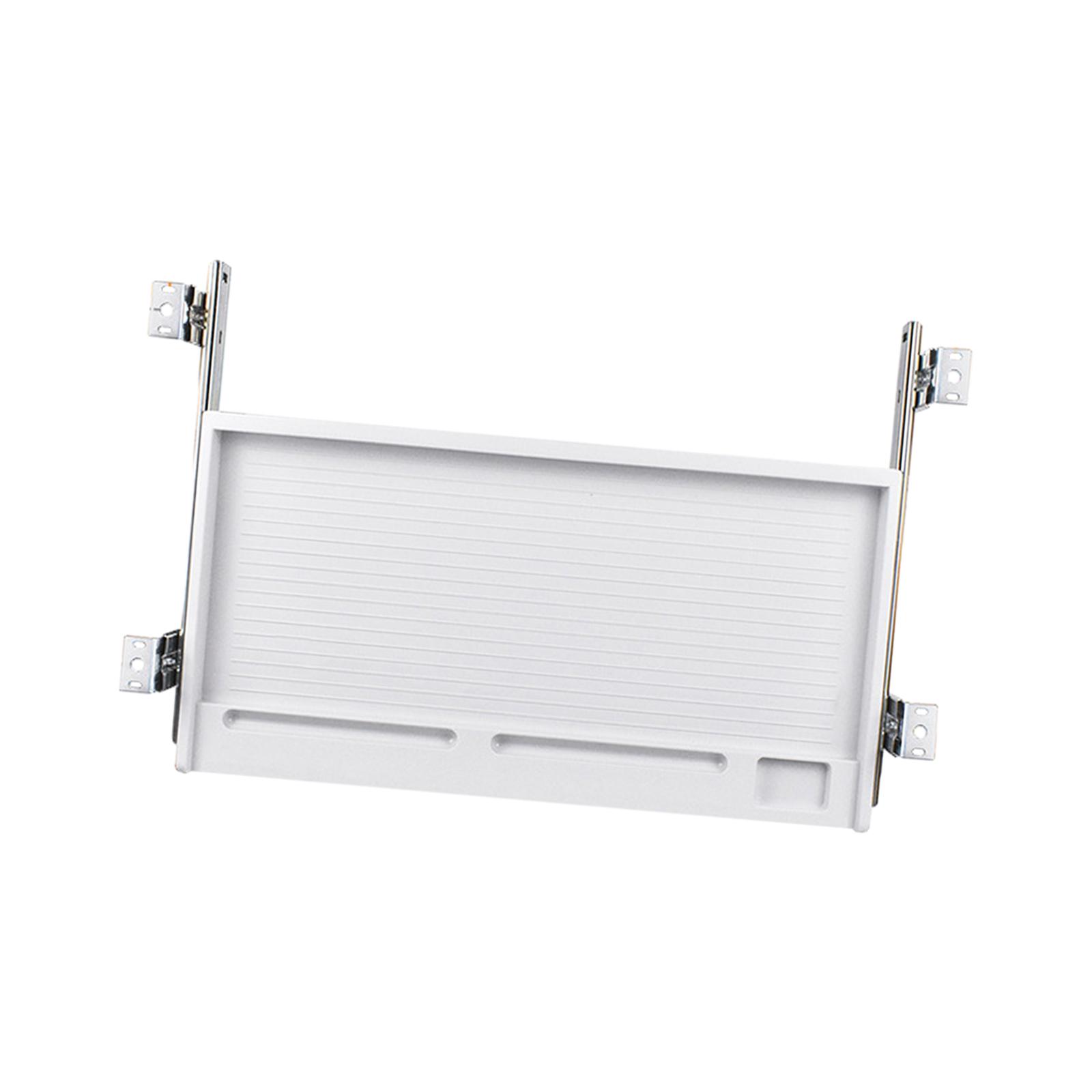 Magideal - Organizador De Teclado Para Cajón De Ordenador Debajo Del Escritorio, Deslizante Para Estudio De Oficina, Instalación Sencilla Y Resistente Blanco
