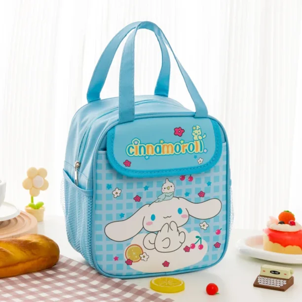 HOT Kuromi Pikachu Pokémon Lunch Bag for Primary School Students Thickened Box Bag Cartoon Cute Hand Bag Lunch Box Bag