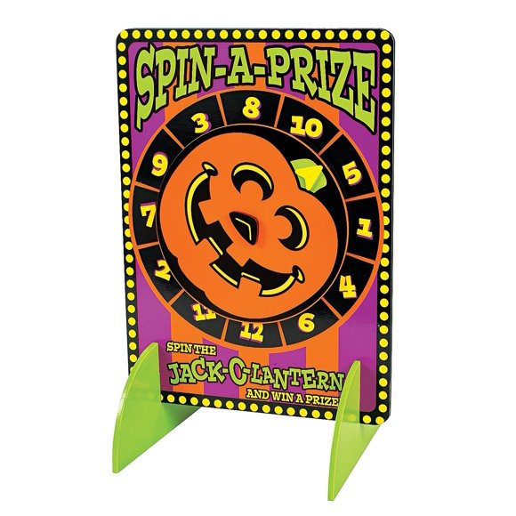 Prize Wheel Game Halloween Spinner Wood Carnival Party