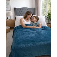 Imac Hogar - Frazada Térmica Luxe De Plush Con Chiporro 2 Plazas