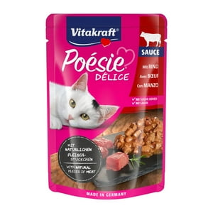Vitakraft - Alimento Poesi Delice Gato, Sabor Carne 85Gr