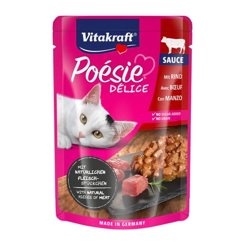 Alimento Vitakraft Poesi Delice Gato Sabor Carne 85Gr