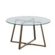 thumbnail image 1 of Mesa de centro para living de vidrio y metal 80cm, 1 of 4