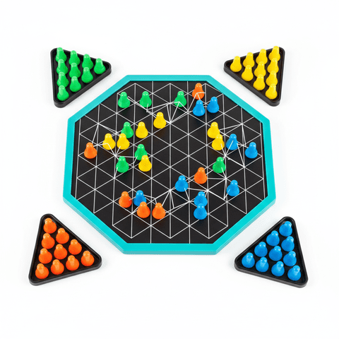Baima - Juego De Mesa Ajedrez Triangular Chain Game Multijugador Puzzle Estratégico