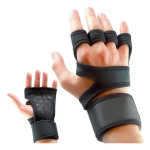 Genérica - Guantes Calleras Para Pesas, Con Soporte De Muñeca, Gym Negro M