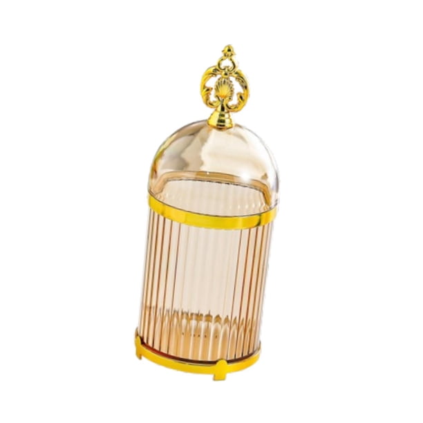 Organizador de Utilensil de almacenamiento Organizador de café Capitán de té Recipiente de almacenamiento de horquilla para la organización de encimer borde de oro ámbar