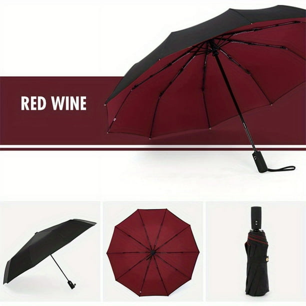 Simple Automatic Windproof Umbrella Double Layer Large Umbrella