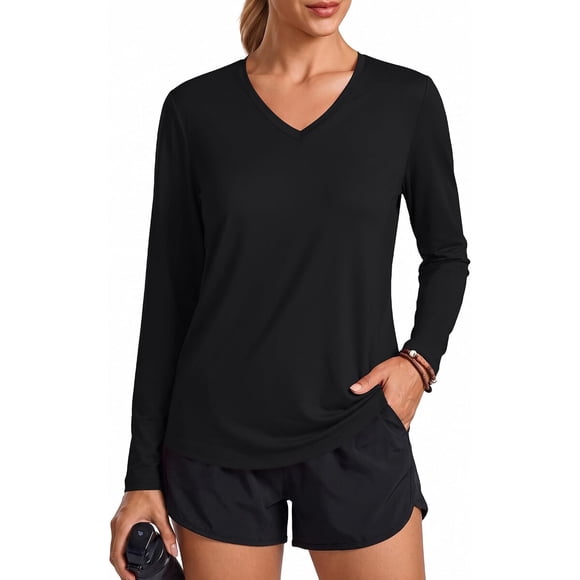 Polera PINSPARK de Manga Larga UPF 50 con Cuello en V