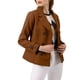 thumbnail image 3 of INSPIRE CHIC Abrigo de Invierno de Lana Peinada para Mujer con Solapa de Muesca y Doble Botonadura M Marrón Oscuro, 3 of 7