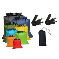 Magideal - 8 Bolsas Secas Impermeables, Ligeras, Organizadoras, Para Almacenamiento Al Aire Libre, Con Diseño De Hebilla, De Poliéster, Ideales Para Kayak Y Raft