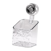 Magideal - Carrito De Ducha Con Ventosa, Estante De Ducha Para Baño, Ligero, Moderno, Extraíble, Multifuncional Con Orificios De Drenaje, Organizador De Ducha Blanco