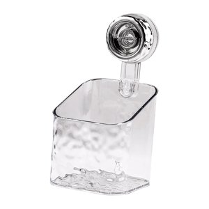 Magideal - Carrito De Ducha Con Ventosa, Estante De Ducha Para Baño, Ligero, Moderno, Extraíble, Multifuncional Con Orificios De Drenaje, Organizador De Ducha Blanco