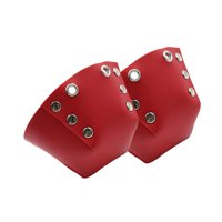 Ioensy - 1 Par De Protectores De Dedos De Patines Para Exteriores De Cuero Artificial Desmontable Accs Rojo