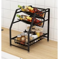Mp - Organizador Rack Especiero De Cocina Y Botellas 3 Niveles