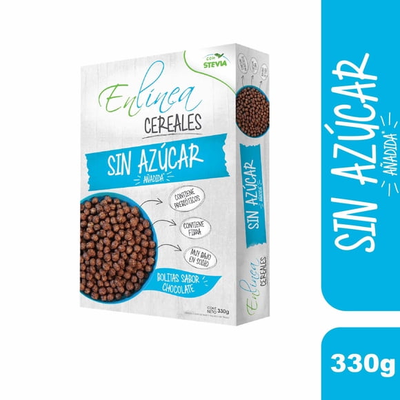 Cereal Bolitas de Chocolate sin Azúcar Caja, 330 g