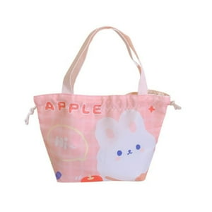 Total Click - Lonchera Bolsa Termica 21X22 Conejo Rosa Blanco Kawaii