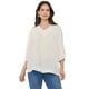 thumbnail image 1 of Blusa Mujer Cuello V Manga Globo Líneas Corona, 1 of 5