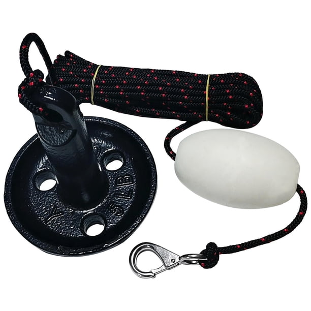 completo de ancla de seta Ancla de hierro fundido Universal 1 juego de accesorios aptos para kayak pequeño Paddleboard Juguetes de agua ligeros