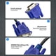 thumbnail image 3 of Cable de vídeo VGA macho a macho HD15 (paquete de 3) para TV, ordenador y monitor con conector azul, 3 of 7