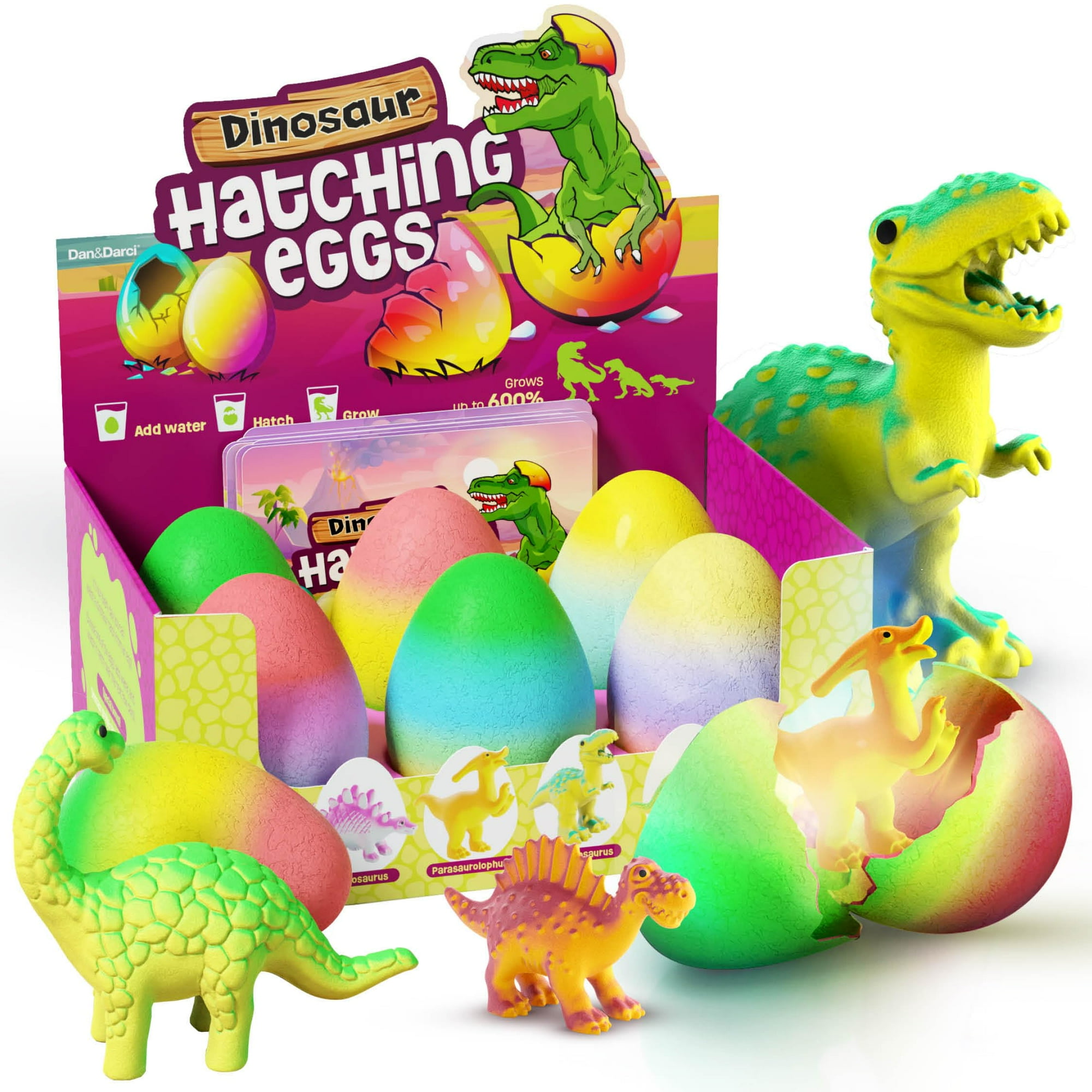 Huevos Sorpresa De Dinosaurio Para Eclosionar Dan&darci, Paquete De 6 Para Niños