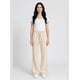 thumbnail image 5 of Pantalón Mujer Flare Pierna Ancha Cintura Elasticada Beige, 5 of 8