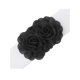 thumbnail image 2 of INSPIRE CHIC Cinturón de Cintura Elástico con Doble Flor de Rosa de Gasa Grande para Mujer, Corsé Ancho Elegante para Vestido 26.8x2.4 pulgadas Negro, 2 of 6