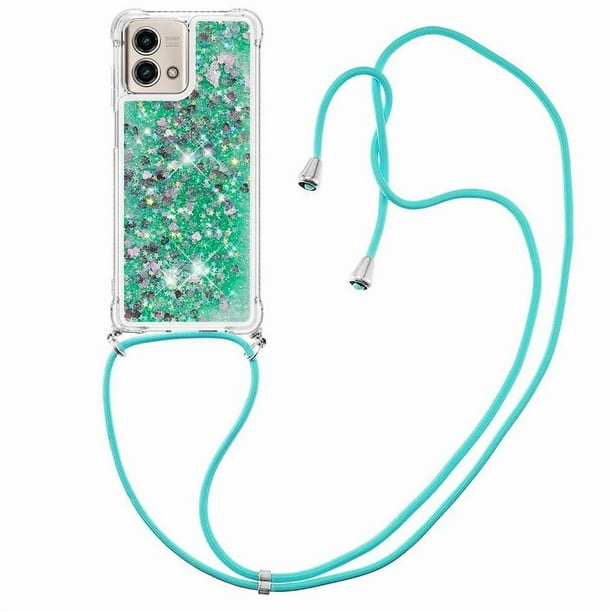 Funda FOXDOCK para Motorola Moto G Stylus 5G 2023 con Cuerda Ajustable, Brillo Líquido, Protección Antigolpes y Lente – Ideal para Regalo