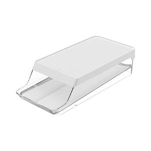 Ou - Organizador De Huevos Roll Clear Fresh 14 Un Blanco