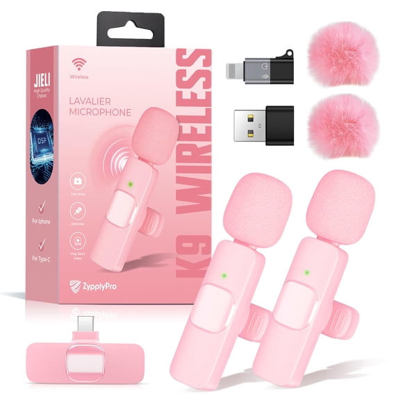 Micrófono inalámbrico ZypplyPro Pack de 2 en rosa