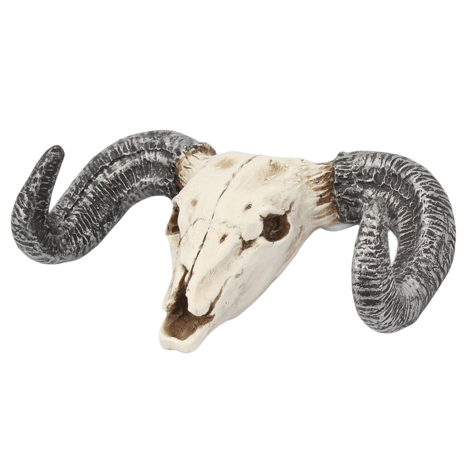 Magideal - Novedad Buey Cráneo Llave Gancho De Almacenamiento En Gancho Escultura Gancho Cráneo Decorativo Cuerno Para Para Proteger Decoración