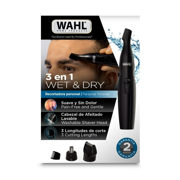 Recortadora 3 en 1 Nariz Orejas y Cejas Wet & Dry Wahl Home