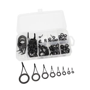 Magideal - 75X Guías De Caña De Pescar, Juego De Puntas De Caña, Construcción De Piezas De Aparejos De Pesca Portátiles, Guías De Caña De Pescar Para Surf Al Air