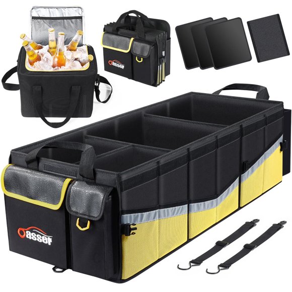Organizador de maletero Oasser con bolsa térmica de 95 L, capacidad de 50 kg