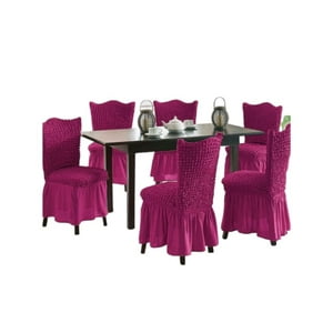 Genérico - Set De 6 Und. Fundas Turcas Sillas Concha Vino