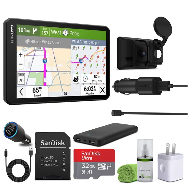 Navegador GPS para camiones Garmin Dezl Cam OTR725 con pantalla táctil de 7 pulgadas