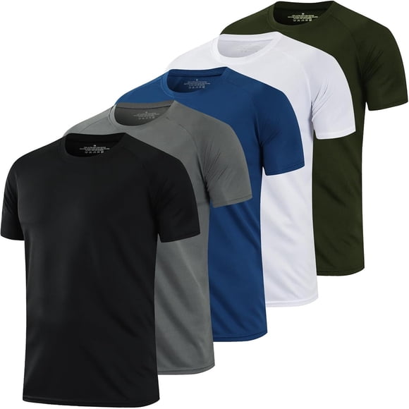 HovSiyla 15 Pack Running Shirts Men Sport Tops Dry Fit Gym