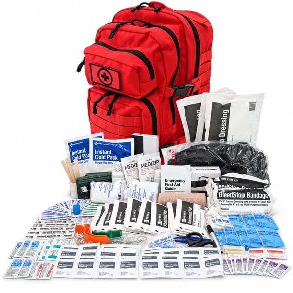 Kit de Trauma LUMINARY GLOBAL - Mochila de Primeros Auxilios Roja