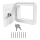 thumbnail image 4 of Escotilla De Cable Eléctrico Cuadrada Para RV Con 2 Llaves Para Manguera De Drenaje De Remolque Y Caravana, Color Blanco, 4 of 5