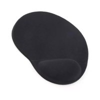 Ultra - Mousepad Redondo Apoya Muñeca Con Gel Negro