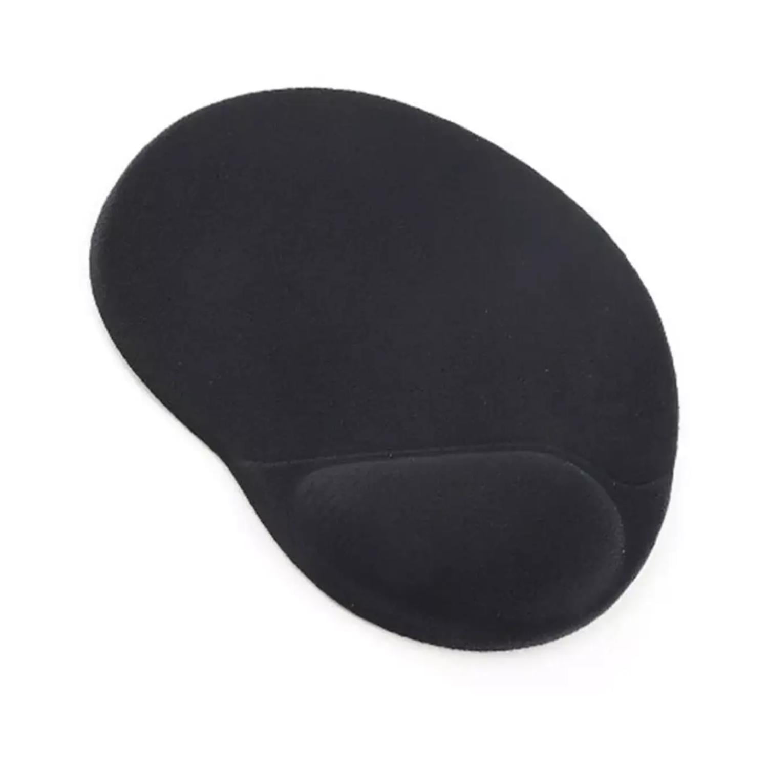Ultra - Mousepad Redondo Apoya Muñeca Con Gel Negro