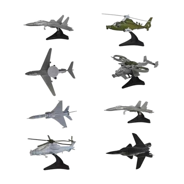 8pcs Modelo de aviones de aviones de bricolaje Modelo de ensamblaje de juguete para niños Collection de avión de alto simulación de alto peso múltiple Estilo a