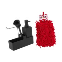 Magideal - Dispensador De Jabón Para Platos 3 En 1, Dispensador De Jabón Líquido, Organizador De Encimera, Accesorios De Cocina Fáciles De Usar Para Hotel, Hogar