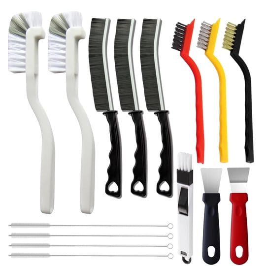 Set De Cepillos De Limpieza Kzozvaeb 15 Piezas Con Cerdas Duras