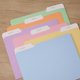 thumbnail image 5 of Carpetas de archivo Mr. Pen pack de 18, colores pastel, pestaña de corte 1/3, 5 of 8