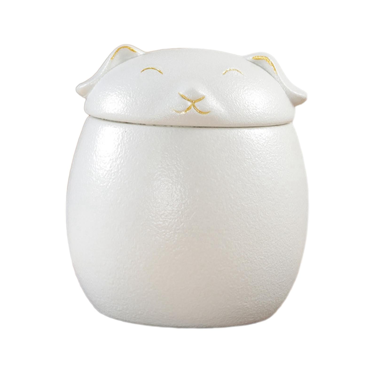 Magideal - Tea Canister Tea Containers Holds 45g Countertop Farmhouse Decor , Blanco