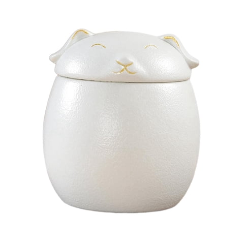 Magideal - Tea Canister Tea Containers Holds 45G Countertop Farmhouse Decor , Blanco