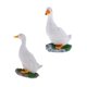 thumbnail image 1 of 2 unids jardín regalo granja resina animal ornamento estanque agua permanente pato blanco, 1 of 5